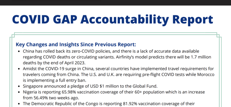 January 5, 2023: COVID GAP Accountability Report Issue 17
