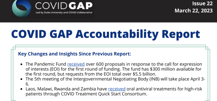 COVID GAP Accountability Report, Issue 22