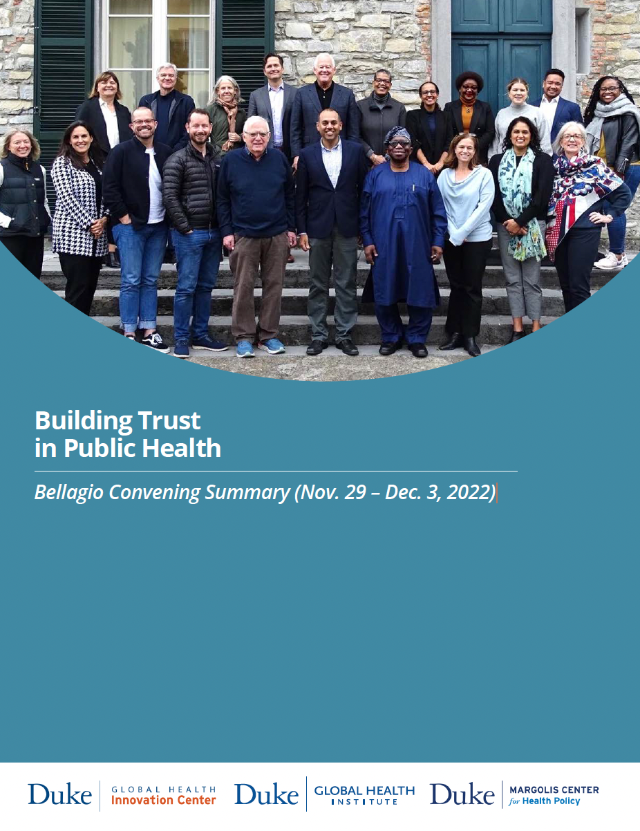 Building Trust in Public Health Bellagio Convening Summary (Nov. 29 – Dec. 3, 2022)