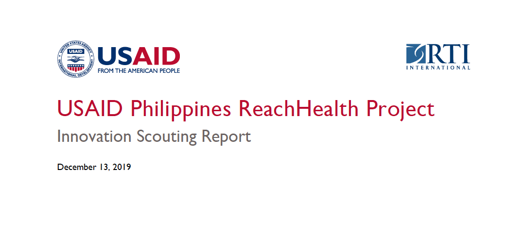 USAID Philippines ReachHealth Project: Innovation Scouting Report