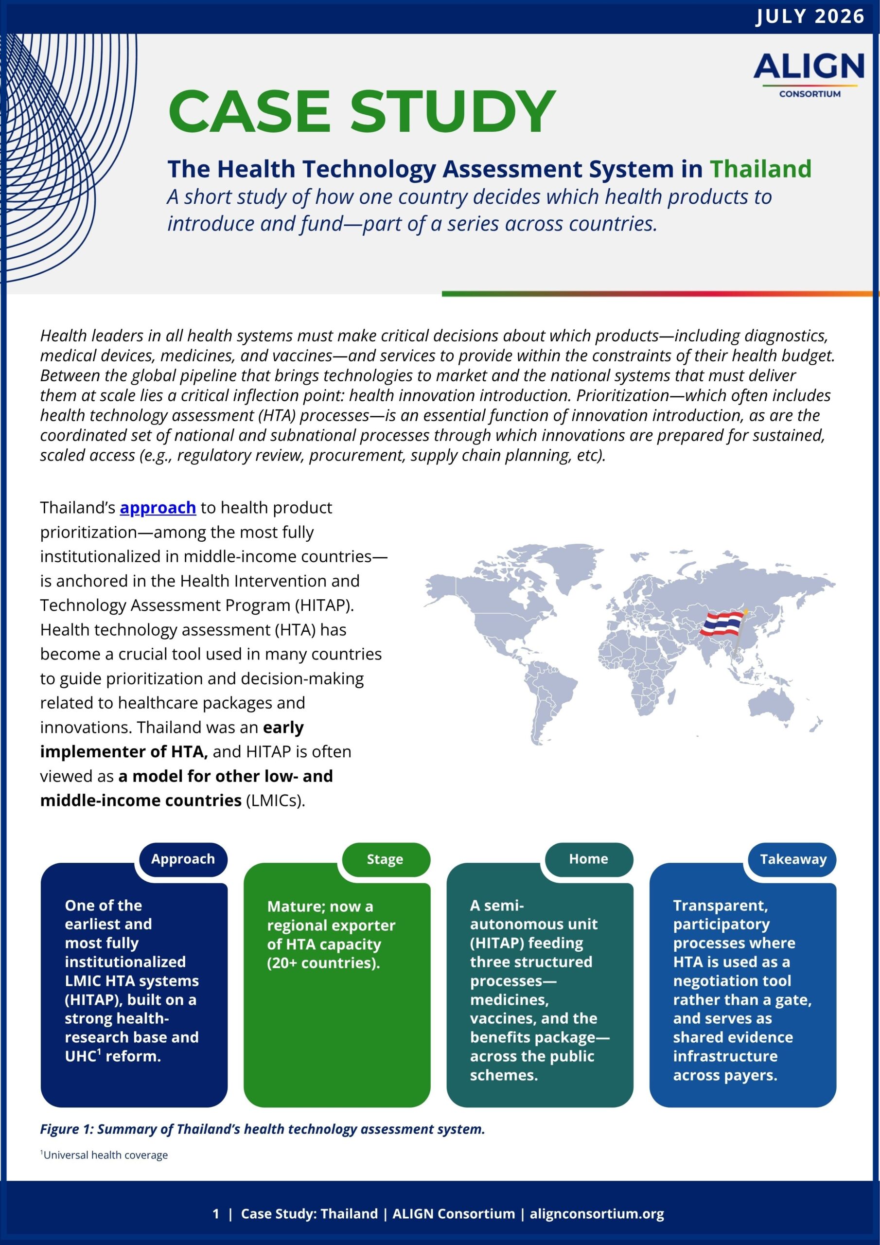 Cover of case study on Thailand HTA development