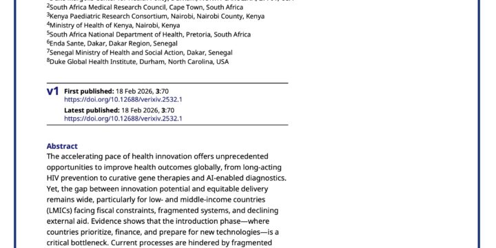 An Open Letter: Building Stronger Systems for Health Innovation Introduction