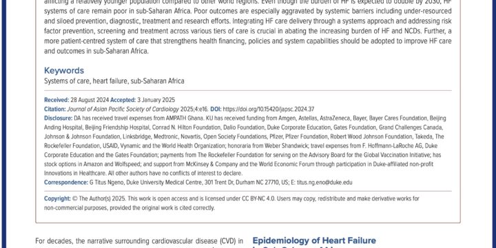 Heart Failure in Sub-Saharan Africa: Current and Future Systems of Care